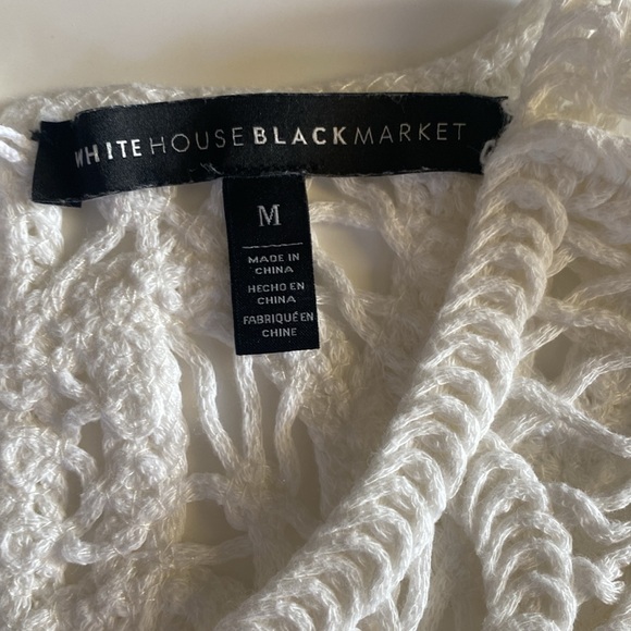 White House Black Market Crochet Sleeveless Tank Top - Picture 2 of 5